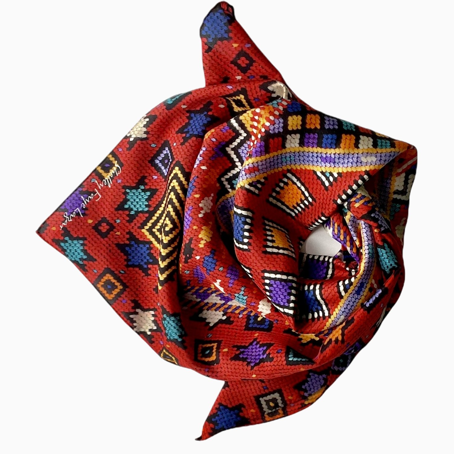 Habotai square scarf 2
